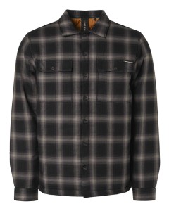 Shirt long sleeve overshirt flannel black