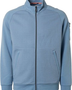 Sweater full zip high neck square j washed blue