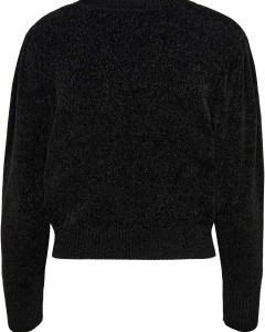 Nina l/s puff pullover knt black