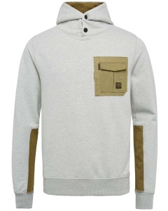 Hooded comfy french terry hoodie grey melee
