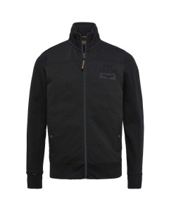 Zip jacket jacquard interlock swea black