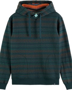 Twisted hood sweater with contrast combo a