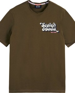 Small logo-artwork jersey t-shirt military