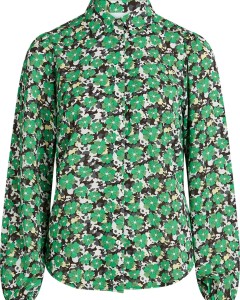Ebbey-sh39 shirt green flower