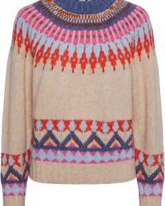 Ilam ls knit pullover - ca birch/ilam aop