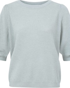 Sweater with balloon sleeves mineral grey melange