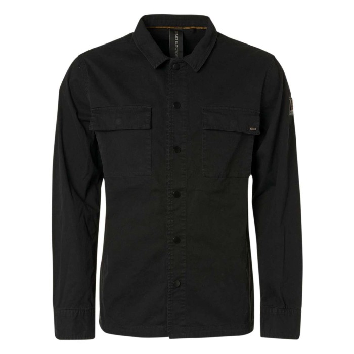 Shirt long sleeve full zip + button black