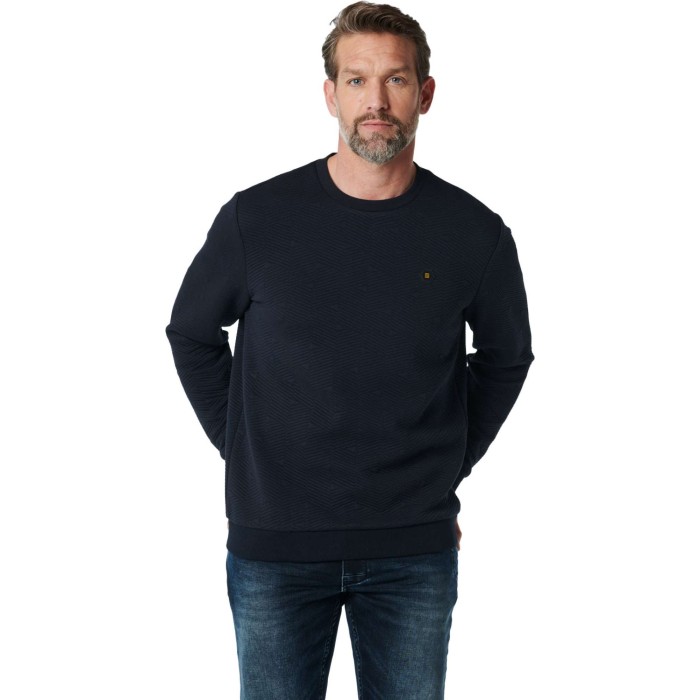 Sweater crewneck double layer jacqu ink