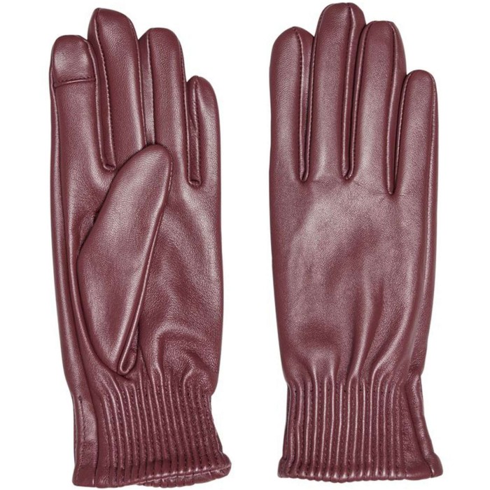 Onlnora leather gloves fired brick