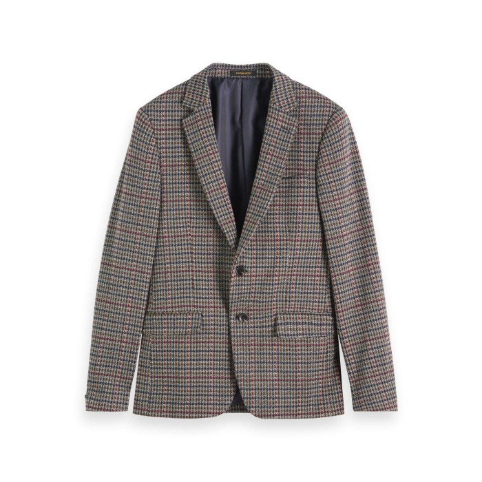 deed het Omleiding Plantage Scotch & Soda Knitted blazer in yarn-dyed check 152097-0218 | VTMode