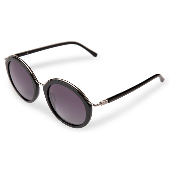 Sunglasses with metal edge beluga black