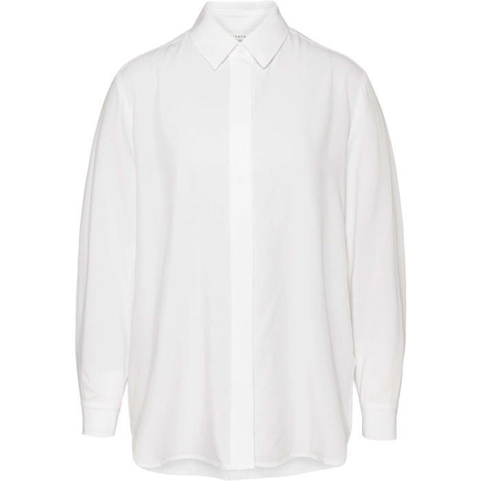 Button up blouse pure white